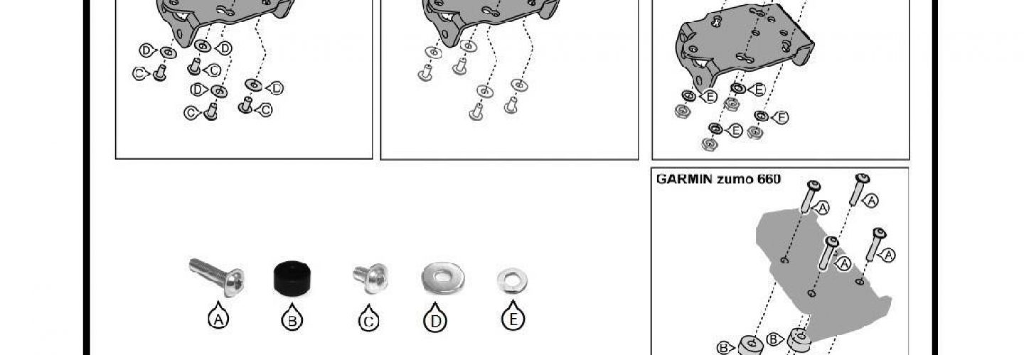 TomTom Rider and Zumo 550 / 660 adapter kit for GPS bracket - GPS Bracket